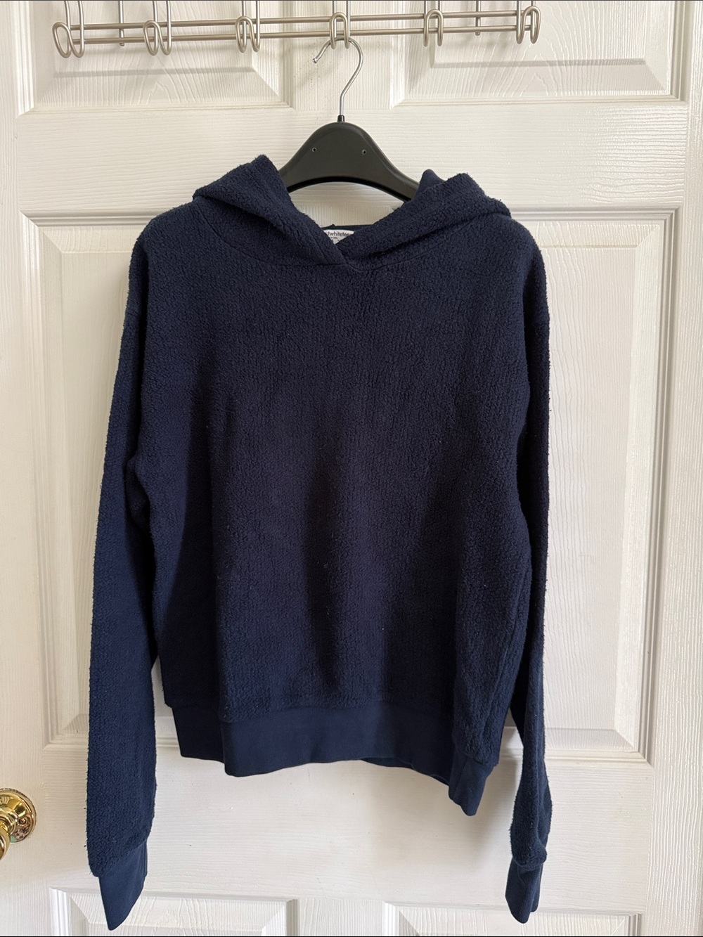 NEW perfectwhitetee Navy Hooded Reese Sweatshirt